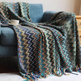 Bohemian Couch Blanket Large Knitted Tassel Throw for Bed Chair Sofa Couch Cover All-Season Blankets Home Decor Soft Comfortable - GiFTiFY