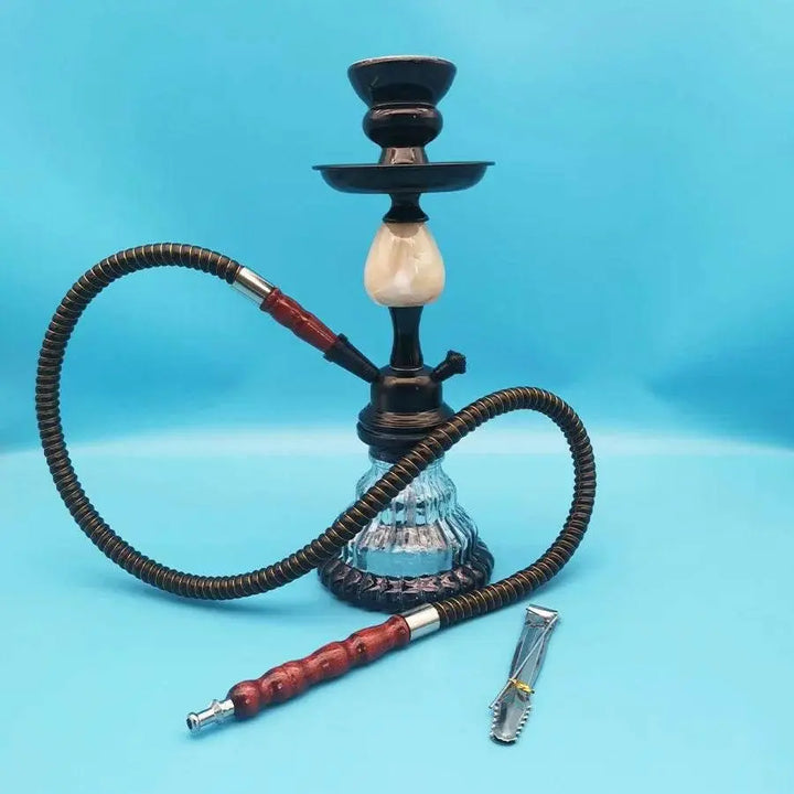 Premium Hookah Portable Single And Double Pipe Hookah Arabic Hookah Single Small Hookah Set Hookah Shisha Ceramic Bowl Accessory - GiFTiFY