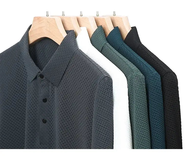 Mens Lop-Up Hollow Short-Sleeved Woven Shirts