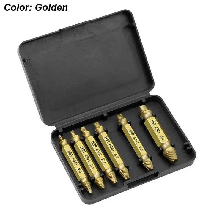 Damaged Screw Extractor Set HSS Drill Bit Stripped Broken Remover Small Easily Quickly Take Out Kit Easy Demolition Power Tools - GiFTiFY