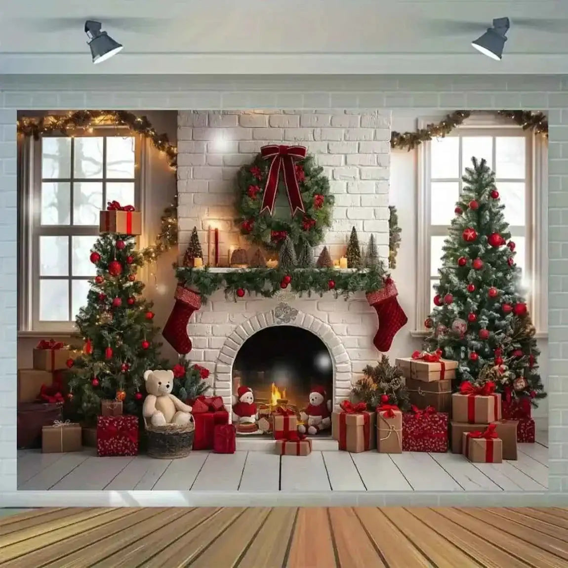 1 piece Christmas photography background, suitable for Christmas party, wedding, birthday, photo taking by DSERS
