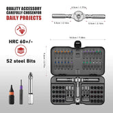 VMAN Precision 66in1 magnetic ratchet screwdriver set Detachable T - handle magneticizer Fix furniture, electronics & glasses - GiFTiFY