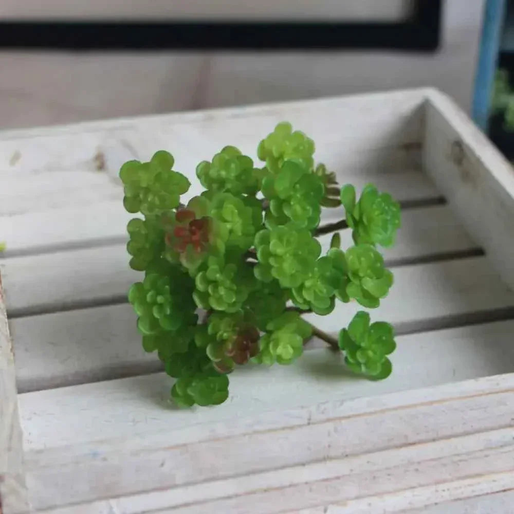 24 Heads Mini Artificial Cactus Plant Plastic Realistic Artificial Succulent Plant Real Touch Micro Landscape Decoration by DSERS