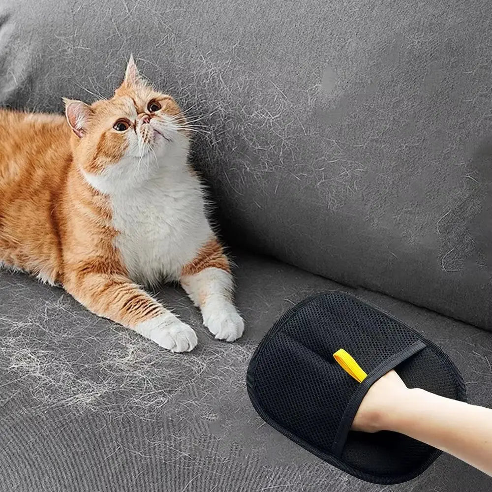 Pet Static Hair Removal Gloves Washable Reusable Static Dust Brush Multifunctional Mesh Cloth Pet Grooming Gloves Home DSERS