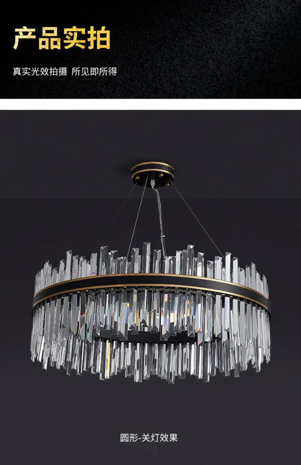 Gold Dia 80cm Crystal Ceiling Pendant Luxury Modest Crystal Chandelier Round Crystal Chandelier
