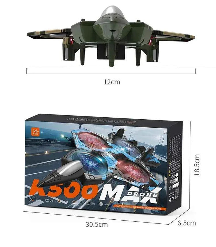 K500MAX Drone Fighter Jet 4k HD Professional Drone Camera WIFI Fpv Aircraft Quadcopte Aerial Photography Drone Birthday Toys