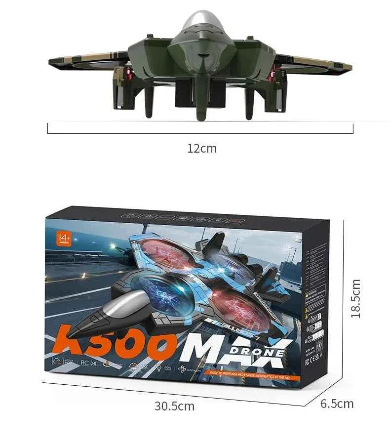 K500MAX Drone Fighter Jet 4k HD Professional Drone Camera WIFI Fpv Aircraft Quadcopte Aerial Photography Drone Birthday Toys Jet Fighter Toy by DSERS