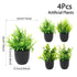 1/4pcs Artificial Plants Potted Green Bonsai Small Tree Grass Plant Pot Ornament Fake Flower for Home Garden Decor Wedding Party - GiFTiFY
