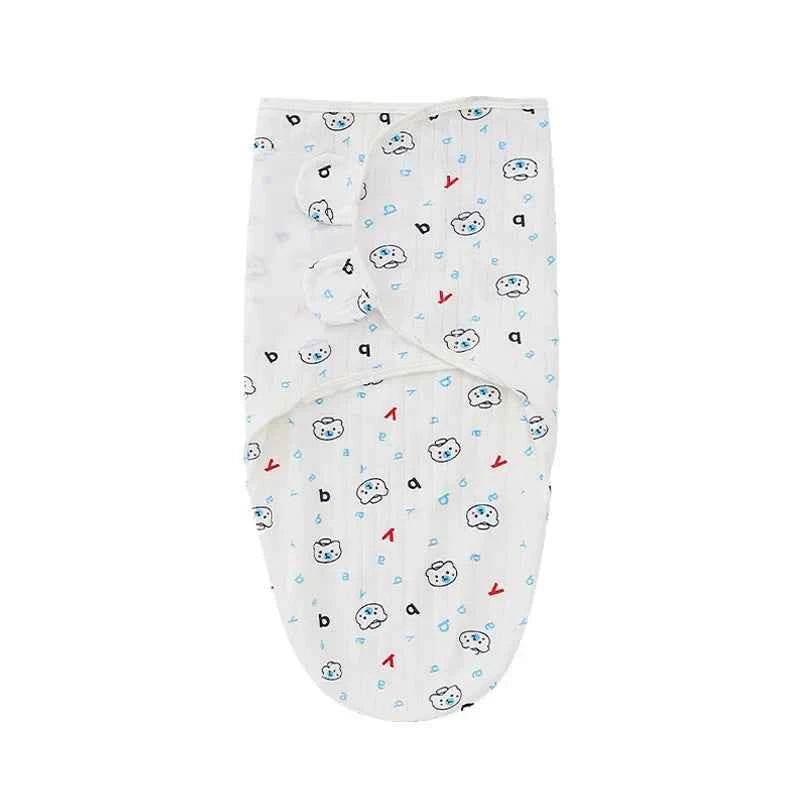 Newborn Baby Wrap Anti-Startle 2Pcs/Set Baby Swaddle Sleeping Cocoon Design 100%Cotton Baby Adjustable Blanket 0-6 Months - GiFTiFY