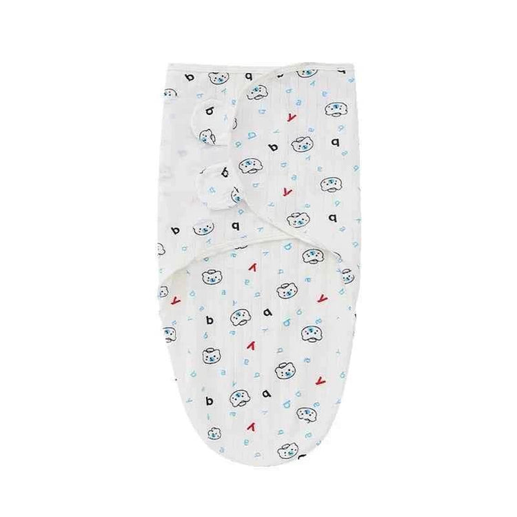 Newborn Baby Wrap Anti-Startle 2Pcs/Set Baby Swaddle Sleeping Cocoon Design 100%Cotton Baby Adjustable Blanket 0-6 Months - GiFTiFY