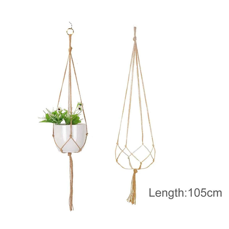 Hanging Plant Handmade Macrame Plant Hanger Flower Pot Planter Hanger Wall Decor Courtyard Garden Hanging Planter Hanging Basket by DSERS