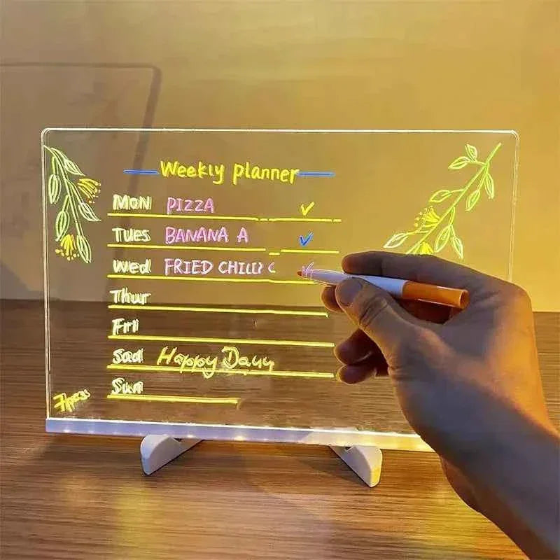 LED Acrylic Drawing Board DIY Erasable Luminous Kids Toys by DSERS/ https://www.aliexpress.us/item/3256808438306553.html?supplyId=159831080&gatewayAdapt=glo2usa4itemAdapt