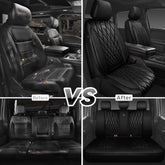 CAR PASS 5 Seats Luxury Faux Leather Seat Covers Full Set, Anti-Slip Waterproof, Universal Fit for SUVs, Vans, Trucks, Airbag Compatible GiFiFY