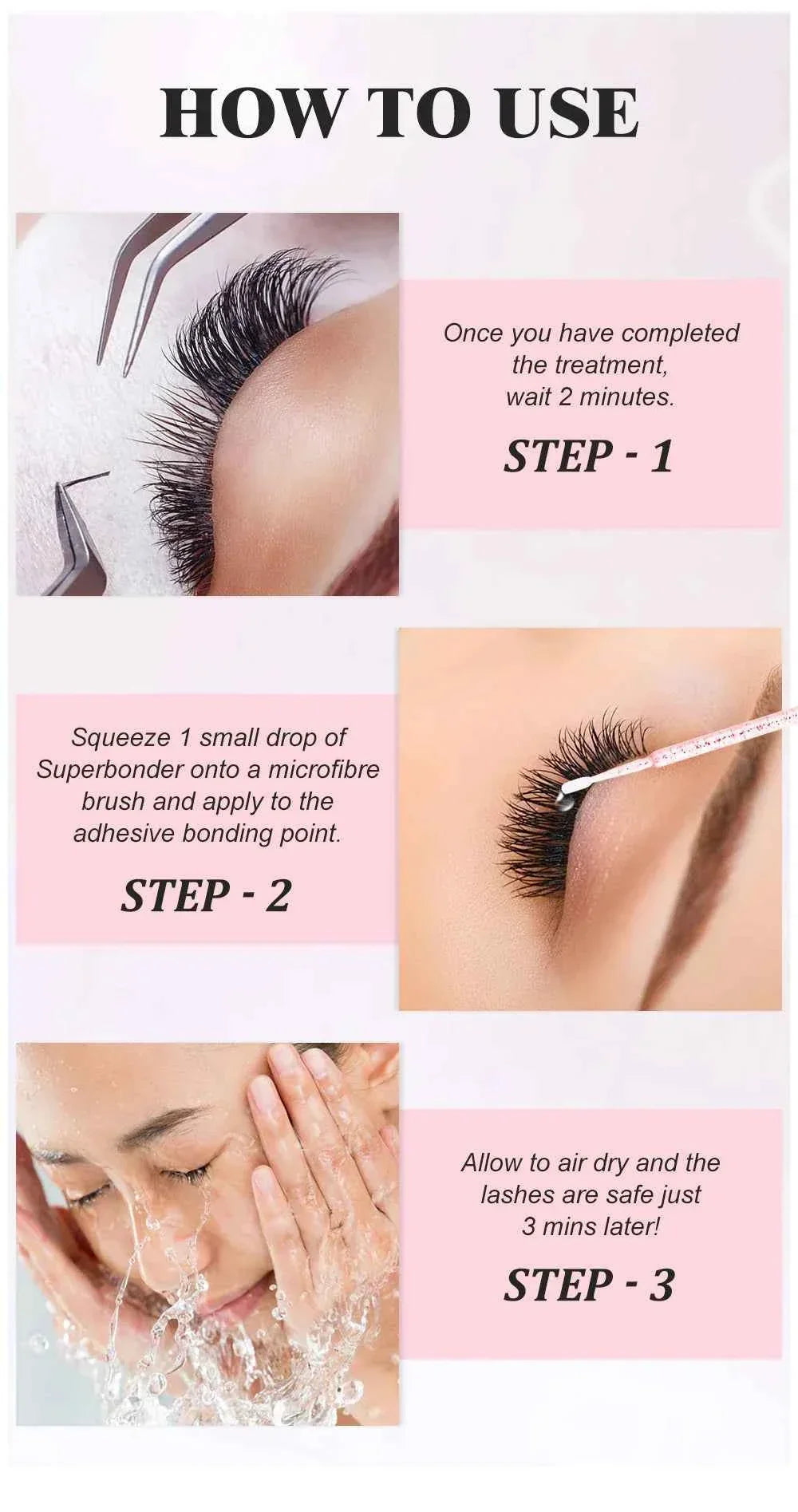 NATUHANA  Lashes Super Bonder For Eyelash Extension Quick Drying Long Last Grafting Eyelash Glue EyelashesAdhesive Suppliers