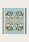 Mermaid Horses on Skye Blue Square Scarf
