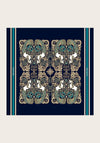 Mermaid Horses on Navy Square Scarf