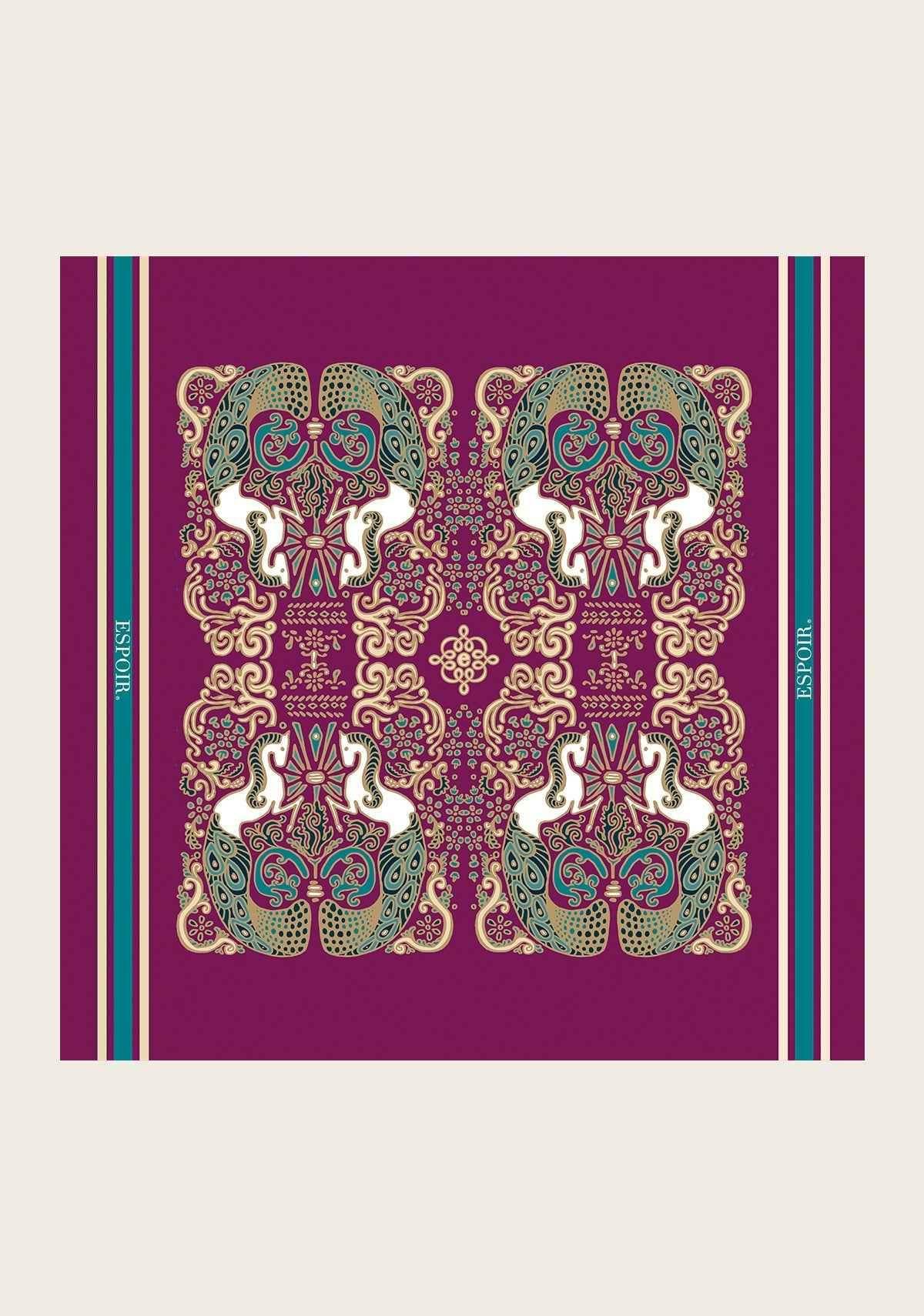 Mermaid Horses on Berry Square Scarf - GiFTiFY