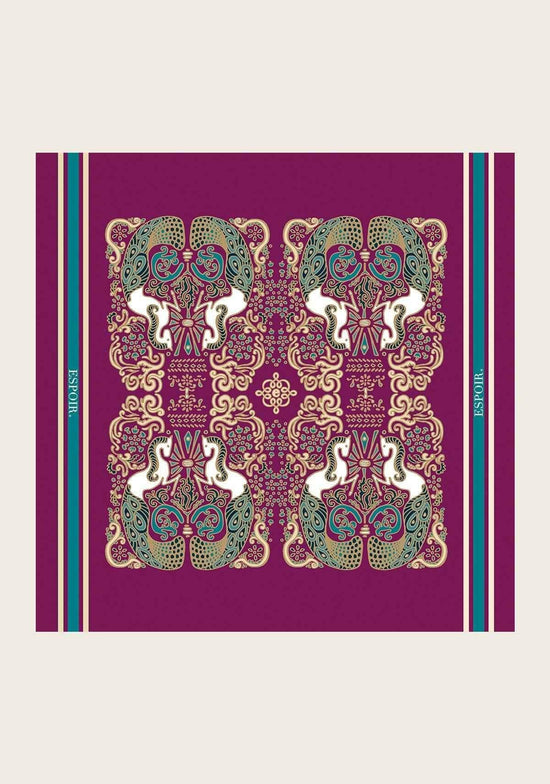 Mermaid Horses on Berry Square Scarf - GiFTiFY