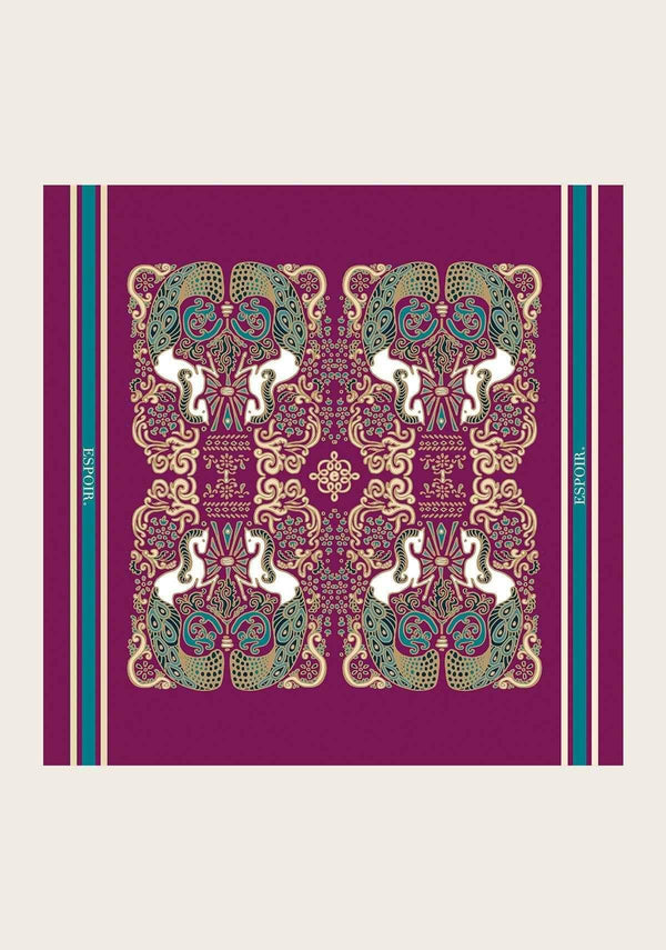 Mermaid Horses on Berry Square Scarf - GiFTiFY