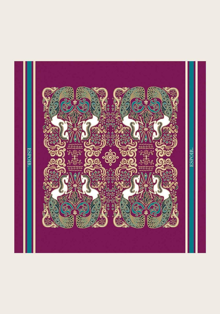 Mermaid Horses on Berry Square Scarf - GiFTiFY