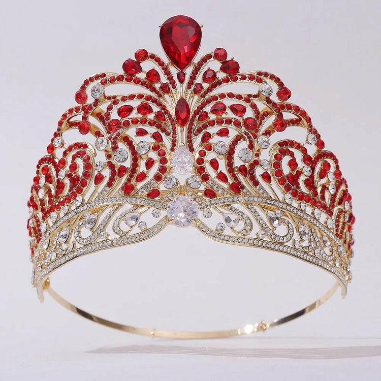 European Miss Universe Big Forest Crystal Wedding Crowns Cubic Zircon Crown Queen Rhinestone Tiara Party Stage Show Hair Jewelry Tiaras by DSERS