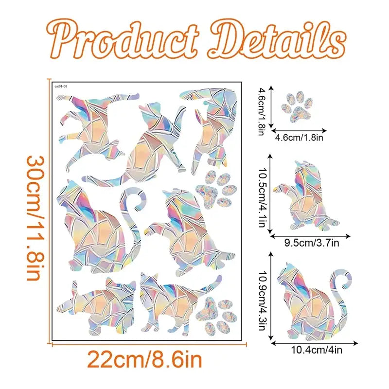 Iridescent Butterfly Sun Catcher Window Stickers