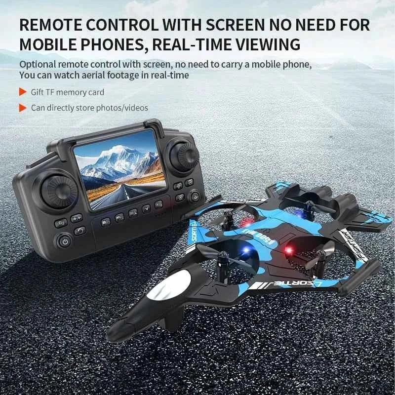 K500MAX Drone Fighter Jet 4k HD Professional Drone Camera WIFI Fpv Aircraft Quadcopte Aerial Photography Drone Birthday Toys Jet Fighter Toy by DSERS