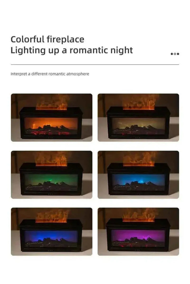 7 colors of essential oil fireplace diffuser mini flame aromatherapy fireplace humidifier aromatherapy oil diffuser - GiFTiFY