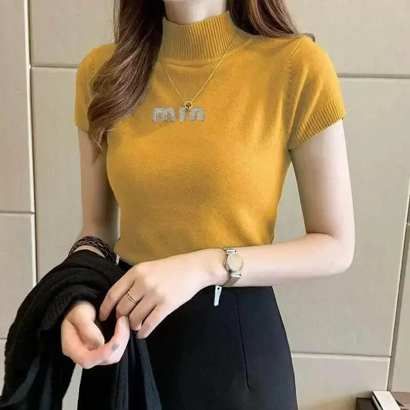 Elegant Turtleneck Summer Blouse for Women - GiFTiFY