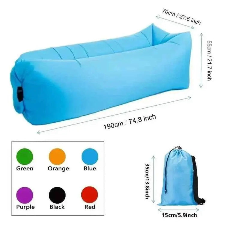 Recliner Air Lazy Inflatable Sofa Bag, Portable Camping Sofa Mattress, Music Festival Recliner - GiFTiFY