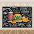 Quick Food Theme Birthday Party Decoration Hamburger French Fries Pizza Background Banner Photography Backdrop Supplies Kid Gift - GiFTiFY