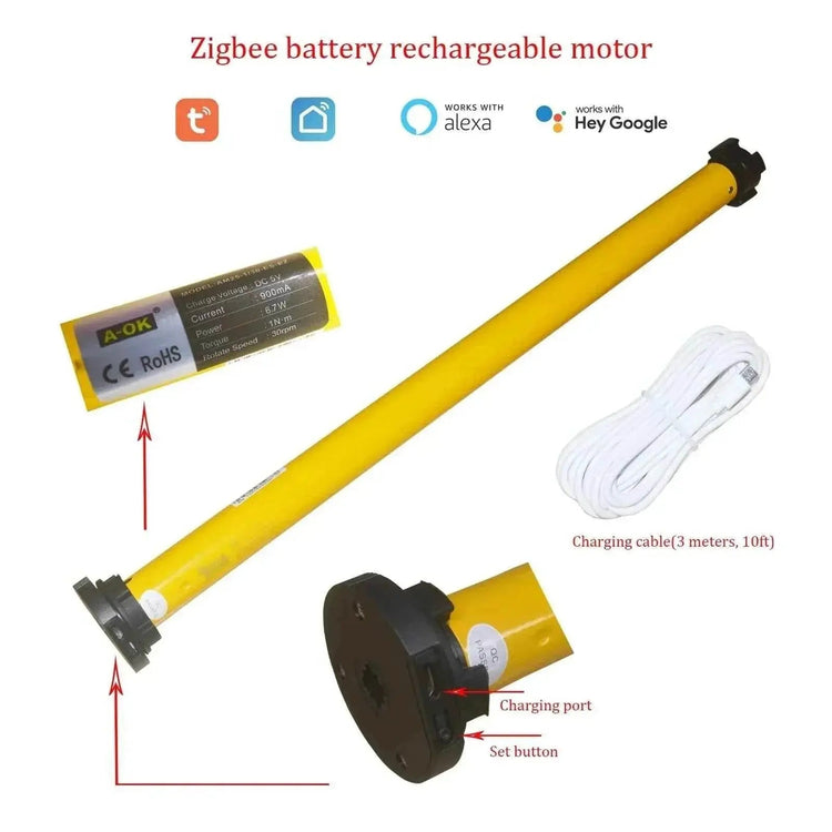 SmartMatters Electric Shangrila Blinds Smart Zigbee Blackout Zebra Shades for Windows and Doors Wifi Tuya Alexa Google Assistant - GiFTiFY