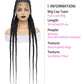Cornrow Braids Wig Synthetic Full Lace Front Braided Wigs For Black Women 36 Inches Long Locs Goddess Braids Wig With Baby Hair GiFTiFY