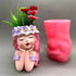 New product! Silicone mold creative fairy flower pot used to make gypsum resin cement home balcony decoration