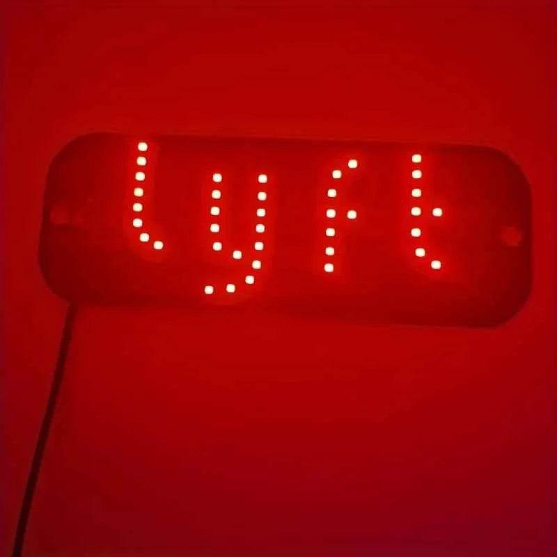 Led Light Signs For LYFT Car Windshield Glow LED Sign Decal Stickers Sign Light Windshield Sticker Cab Indicator Lamp Bright Lights U - GiFTiFY