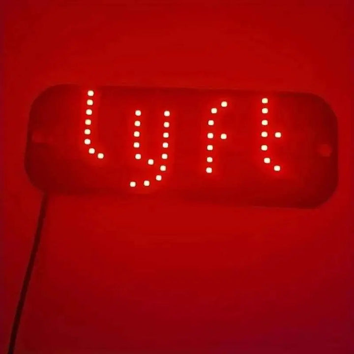 Led Light Signs For LYFT Car Windshield Glow LED Sign Decal Stickers Sign Light Windshield Sticker Cab Indicator Lamp Bright Lights U - GiFTiFY