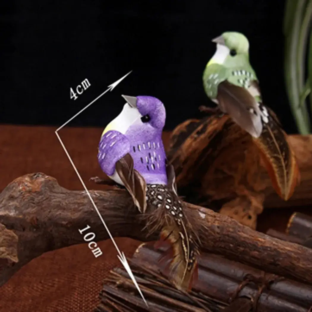 Colorful Artificial Birds Figurines Foam Animal Simulation