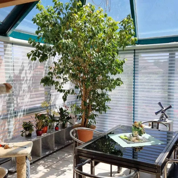 SmartMatters Electric Shangrila Blinds Smart Zigbee Blackout Zebra Shades for Windows and Doors Wifi Tuya Alexa Google Assistant - GiFTiFY