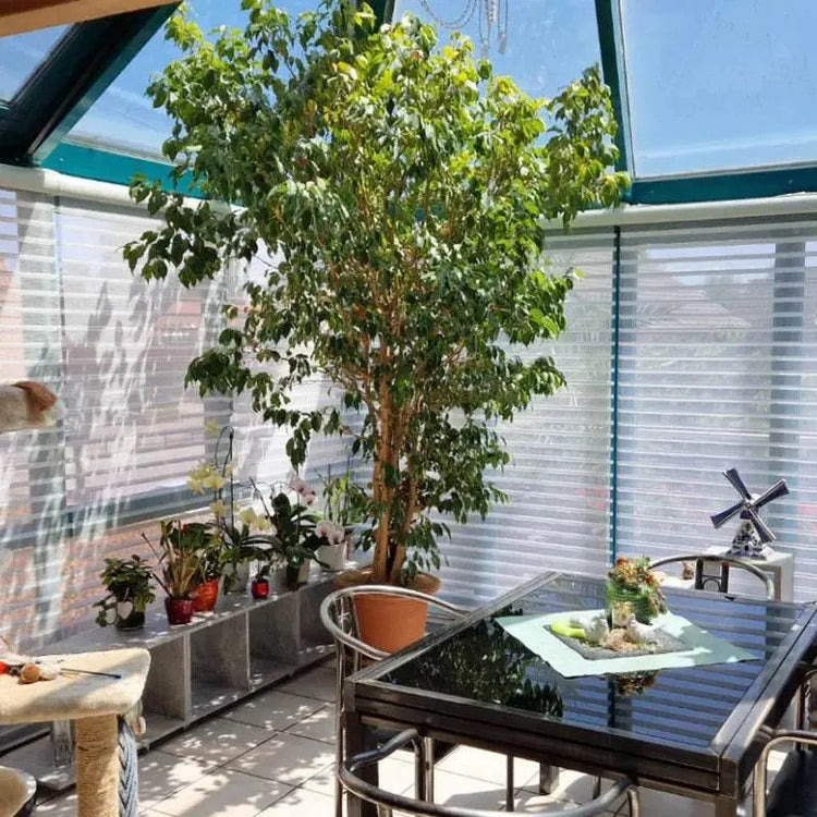 SmartMatters Electric Shangrila Blinds Smart Zigbee Blackout Zebra Shades for Windows and Doors Wifi Tuya Alexa Google Assistant - GiFTiFY