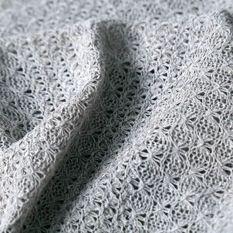 Crochet Mesh Fabric Hollow Out Knitted Net Material for DIY Sewing Sexy Crop Tops Cardigan Apparel Spring Summer Fashion