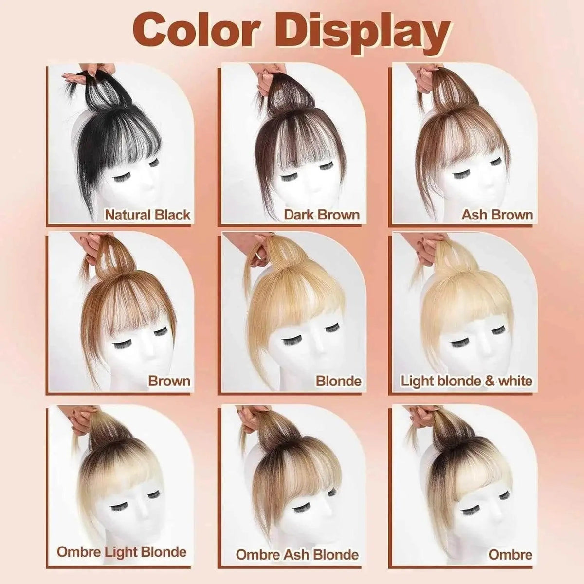 Ombre Light Blonde Clip in Bangs 100% Real Human Hair Bangs human hair wigs with bangs Hair Accessories by Zopi / AliExpress