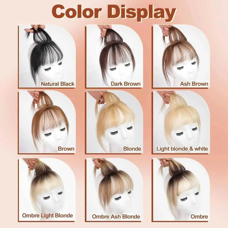 Ombre Light Blonde Clip in Bangs 100% Real Human Hair Bangs human hair wigs with bangs Hair Accessories by Zopi / AliExpress