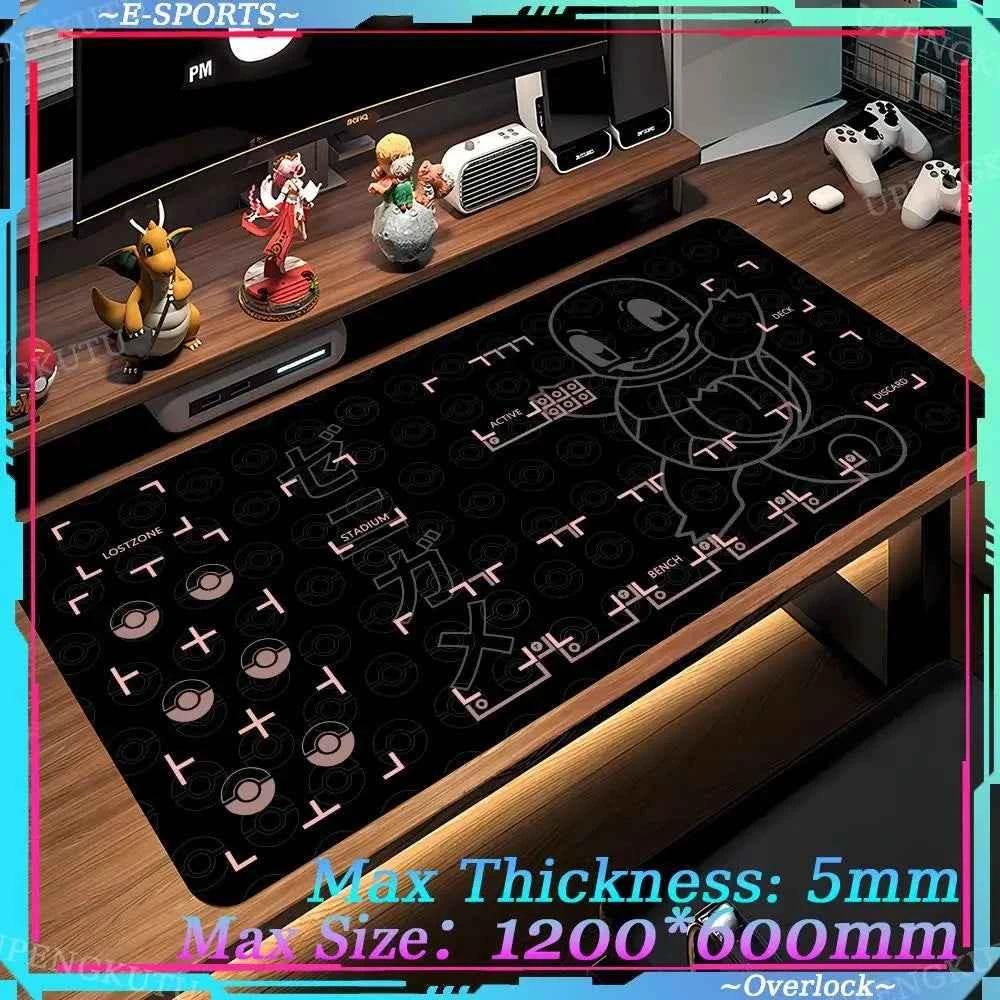 Mouse Pad Large Desk Mat P_Pokemones Anime Playmat 900x400 Xxl TGM PTCG Card Games Speed Computer and Office Gamer Cabinet mat - GiFTiFY