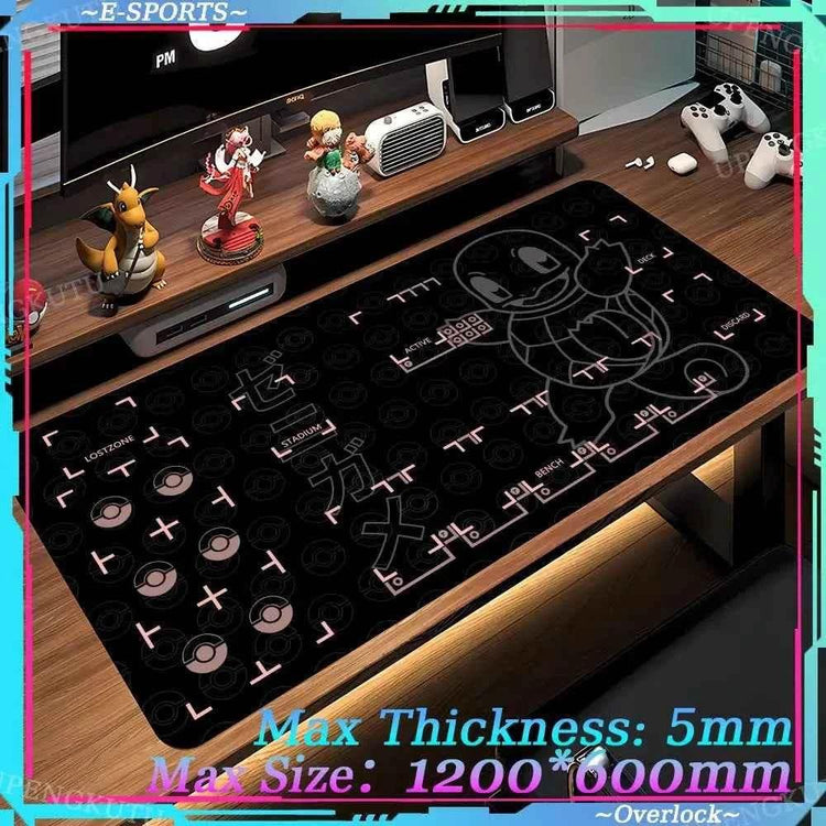 Mouse Pad Large Desk Mat P_Pokemones Anime Playmat 900x400 Xxl TGM PTCG Card Games Speed Computer and Office Gamer Cabinet mat - GiFTiFY