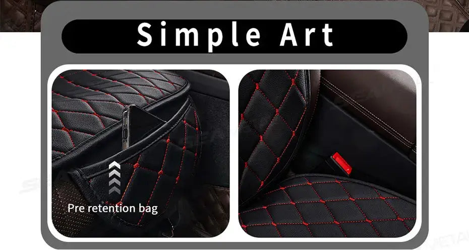Black Quilted Leather Car Seat Covers