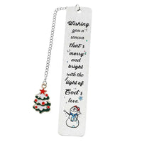 Christmas Stainless Steel Pendant Bookmark Reading Gift