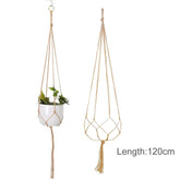 Hanging Plant Handmade Macrame Plant Hanger Flower Pot Planter Hanger Wall Decor Courtyard Garden Hanging Planter Hanging Basket - GiFTiFY