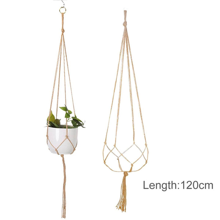 Hanging Plant Handmade Macrame Plant Hanger Flower Pot Planter Hanger Wall Decor Courtyard Garden Hanging Planter Hanging Basket - GiFTiFY