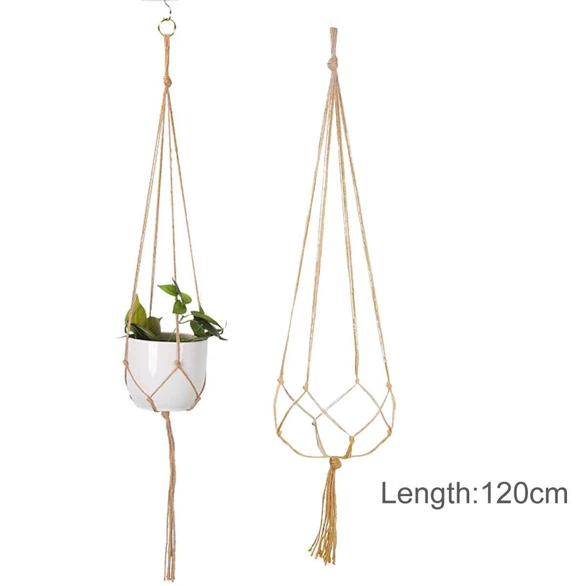 Hanging Plant Handmade Macrame Plant Hanger Flower Pot Planter Hanger Wall Decor Courtyard Garden Hanging Planter Hanging Basket by DSERS