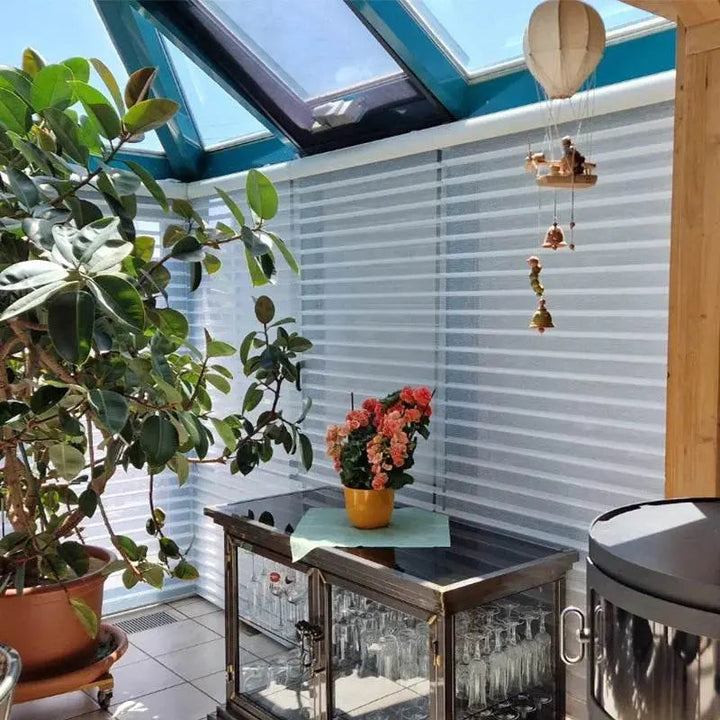 SmartMatters Electric Shangrila Blinds Smart Zigbee Blackout Zebra Shades for Windows and Doors Wifi Tuya Alexa Google Assistant - GiFTiFY